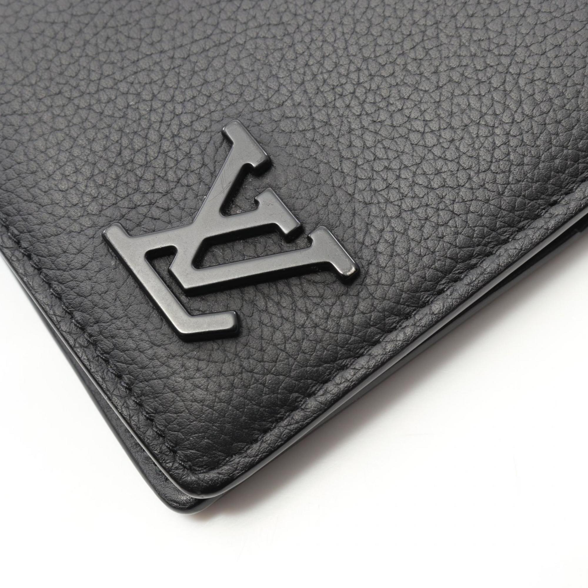 Louis Vuitton Black Leather Long Wallet