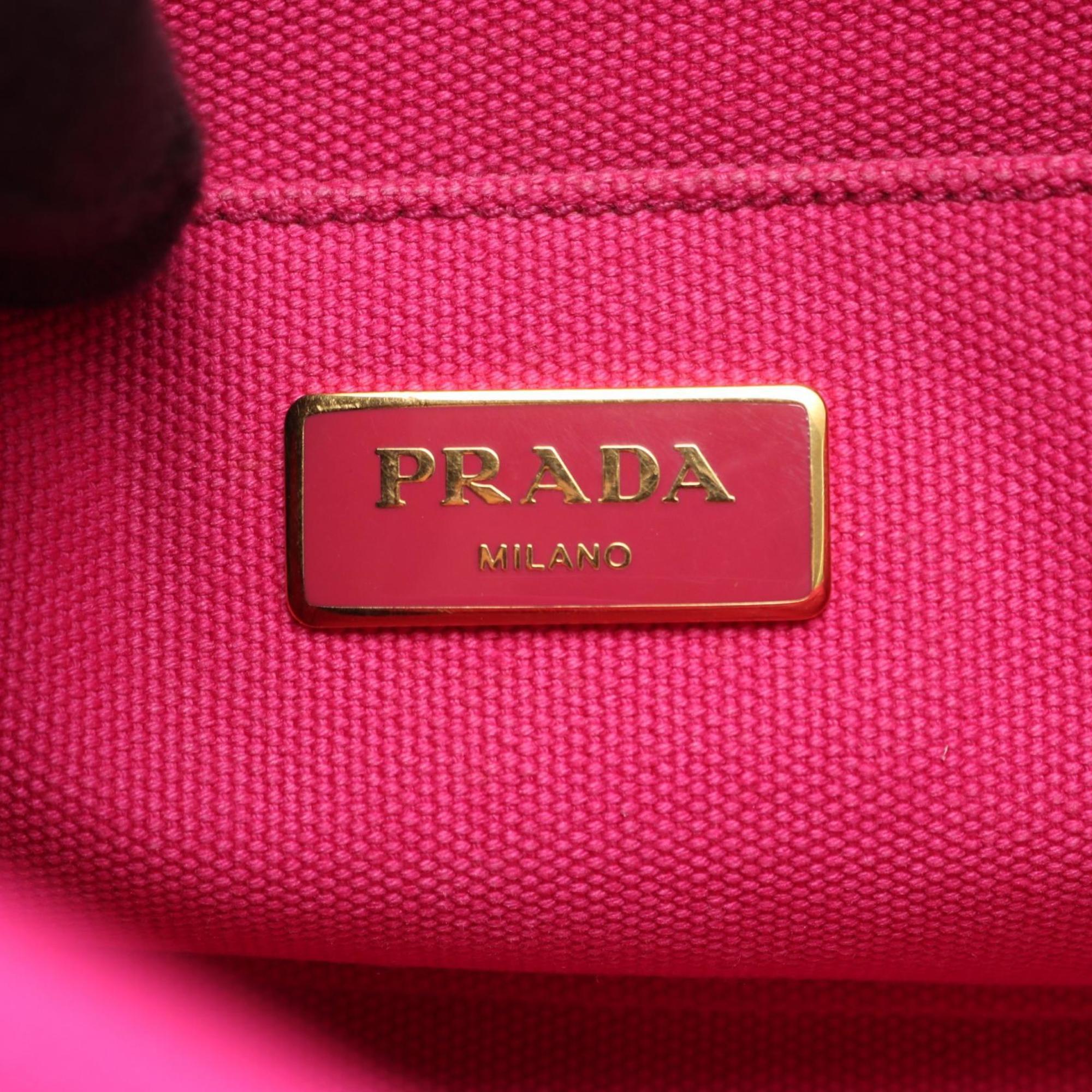 Prada Pink Canvas Tote Bag