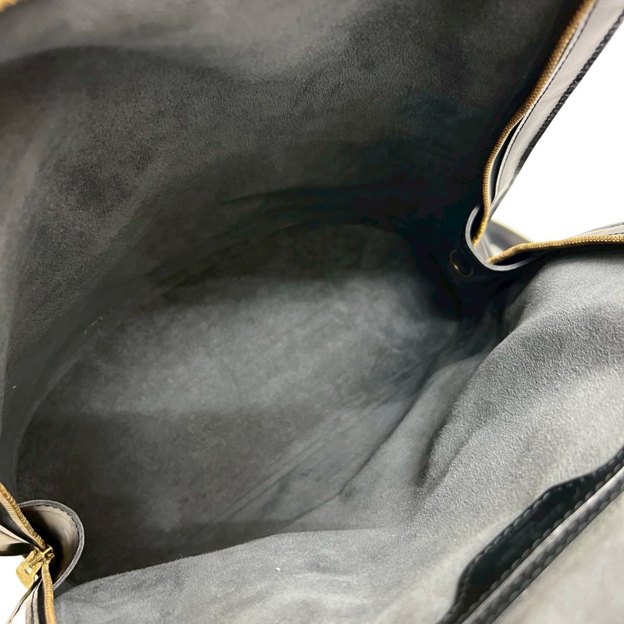 Louis Vuitton Black Leather Backpack