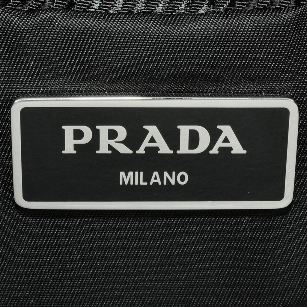 Prada Black Nylon Nappa Leather Leather Tote Bag