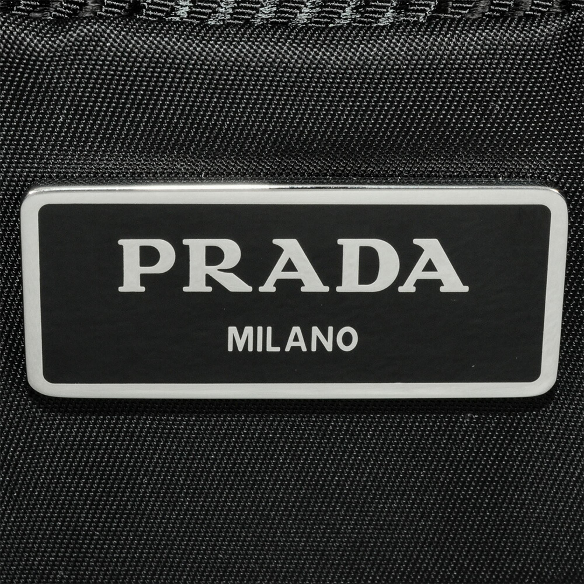 Prada Black Nylon Nappa Leather Leather Tote Bag