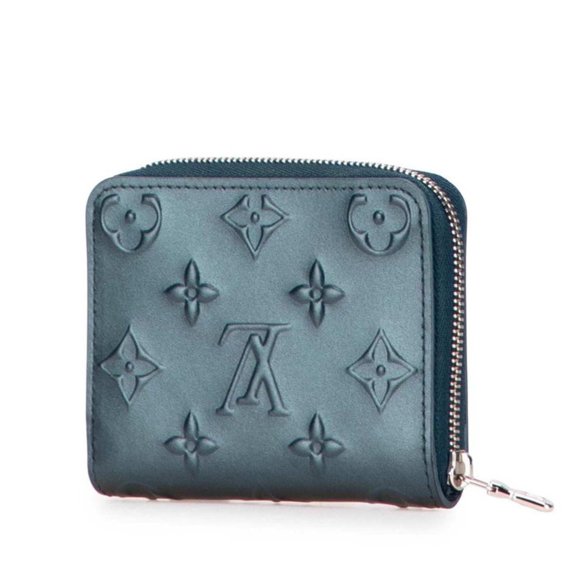 Louis Vuitton Blue Leather Coin Purse/Coin Case