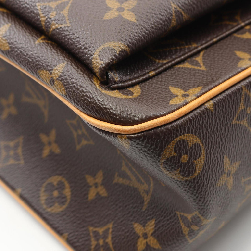 Louis Vuitton Brown Coated Canvas Pvc Monogram Leather Handbag