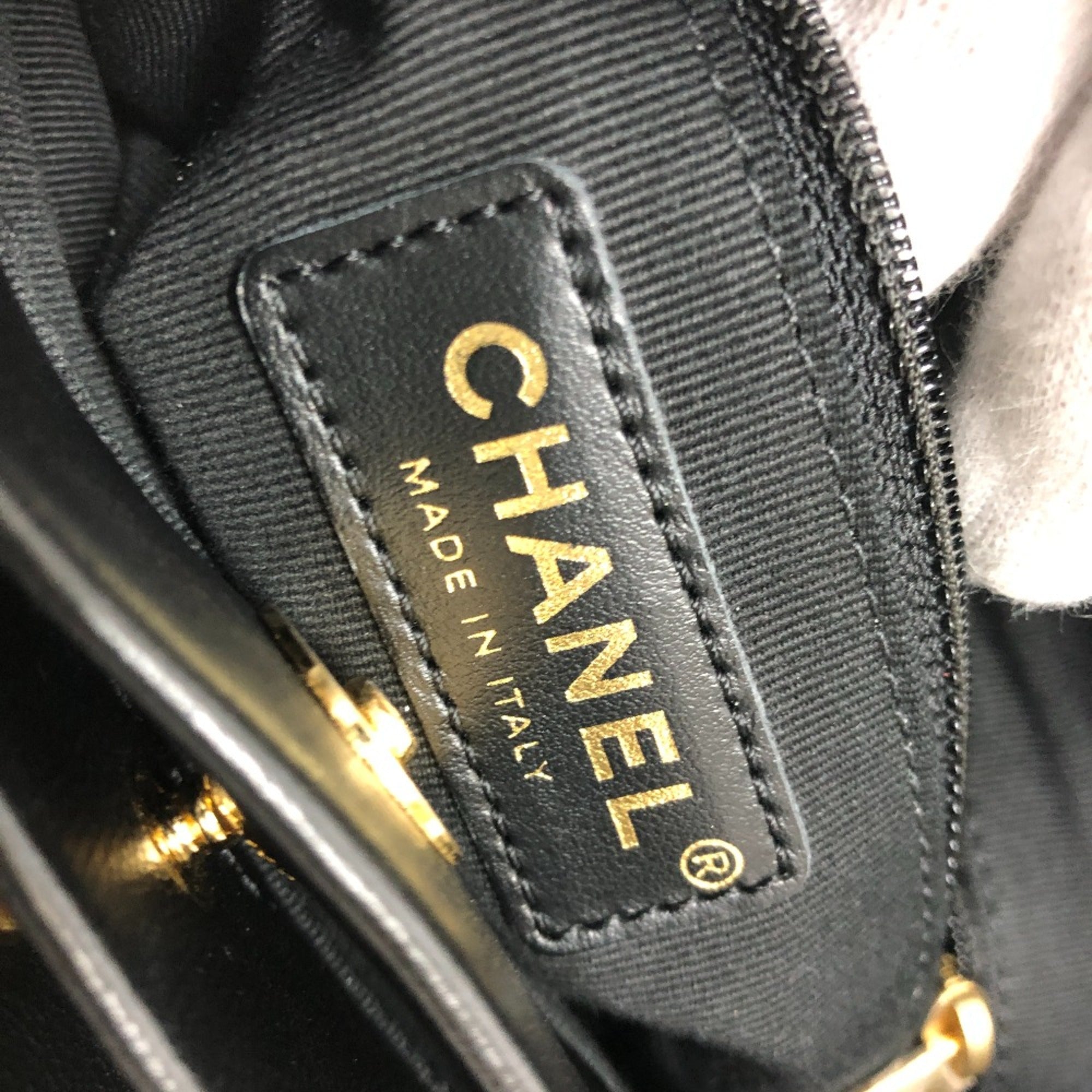 Chanel Black Leather Shoulder Bag