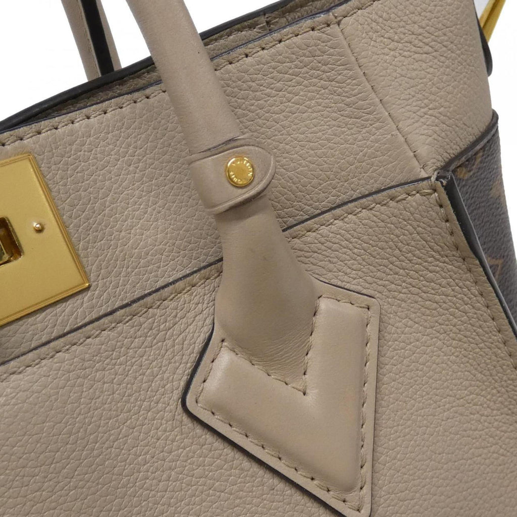 Louis Vuitton Grayish Coated Canvas Leather Handbag