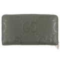 Gucci Khaki Leather Long Wallet (Bi-Fold) (Pre-Owned)