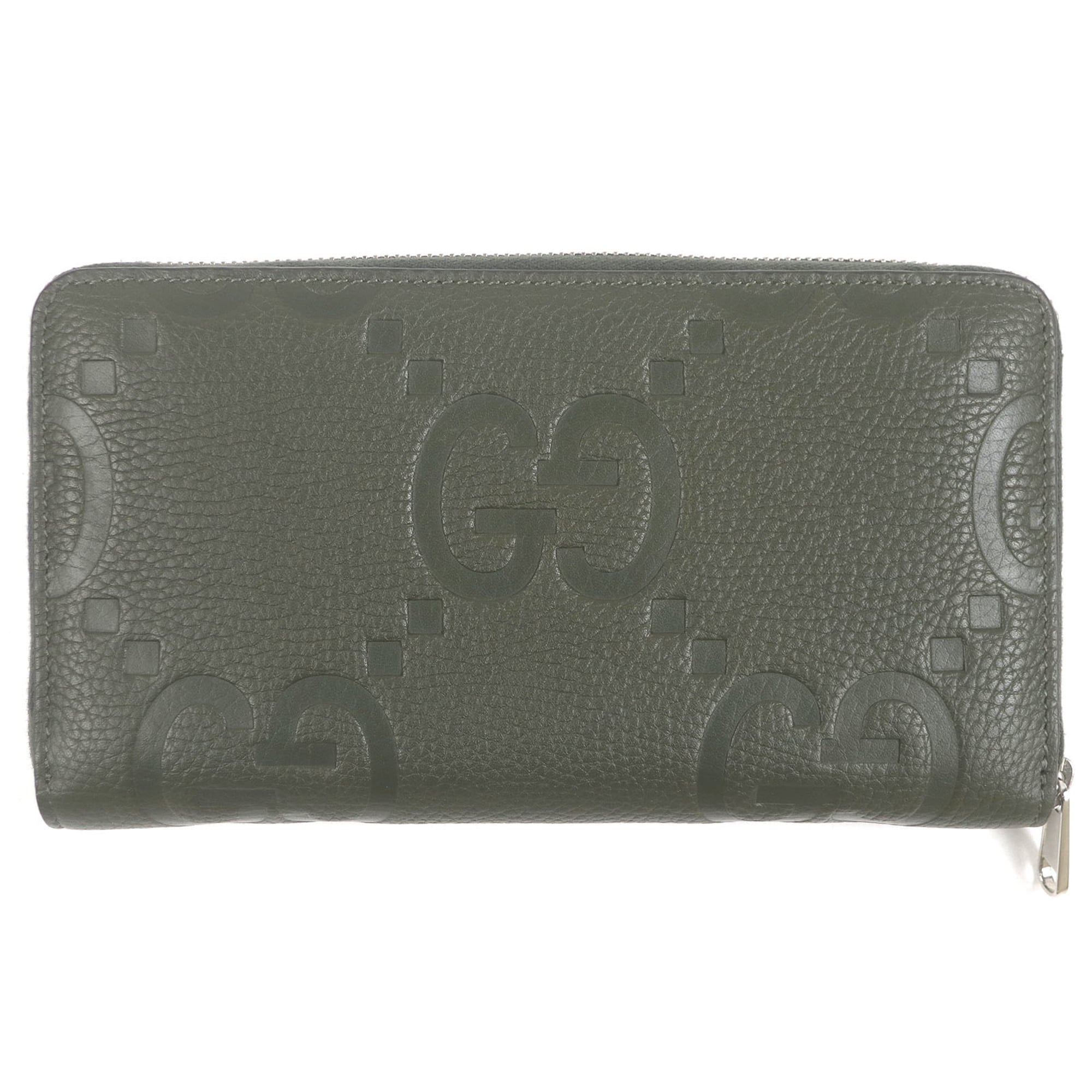 Gucci Khaki Leather Long Wallet (Bi-Fold) (Pre-Owned)