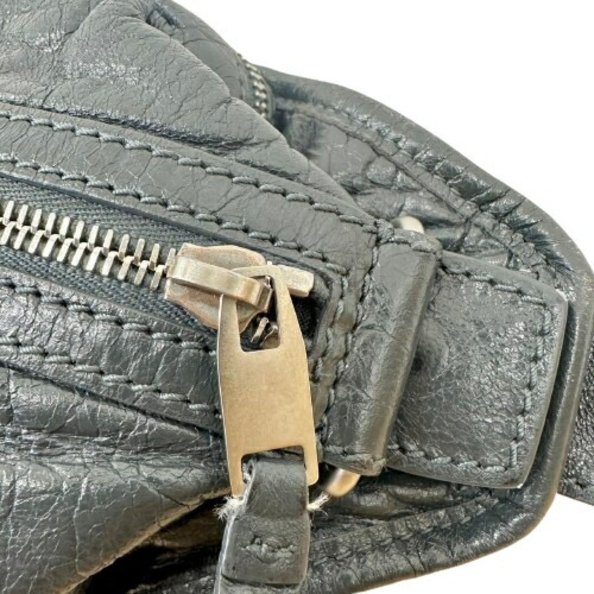 Balenciaga Gray Leather Fanny Pack Sling