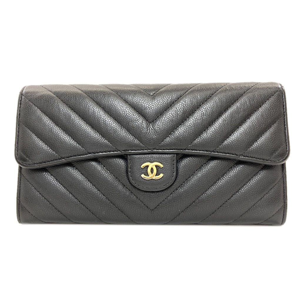 Chanel Black Long Wallet (Bi-Fold)