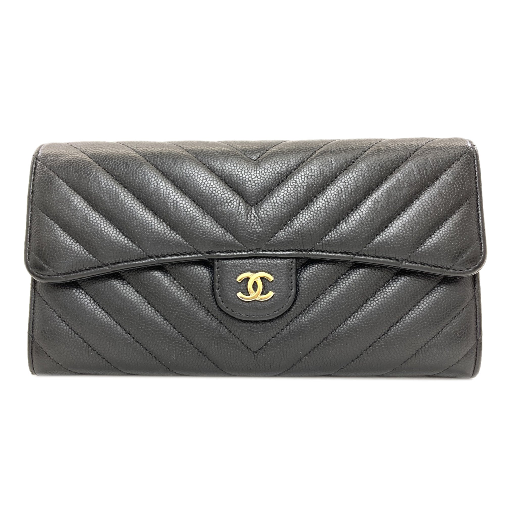 Chanel Black Long Wallet (Bi-Fold)