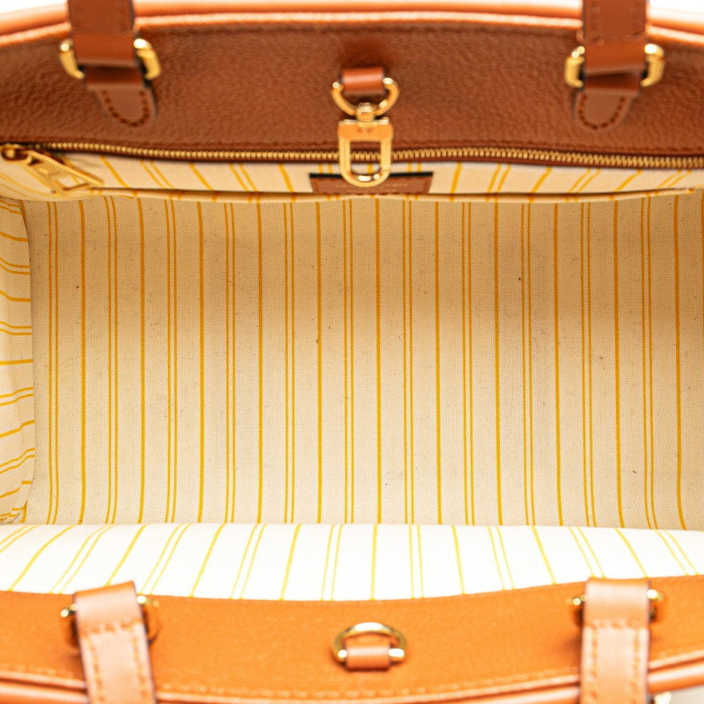 Louis Vuitton Beige Brown Raffia Leather Handbag Shoulder Bag