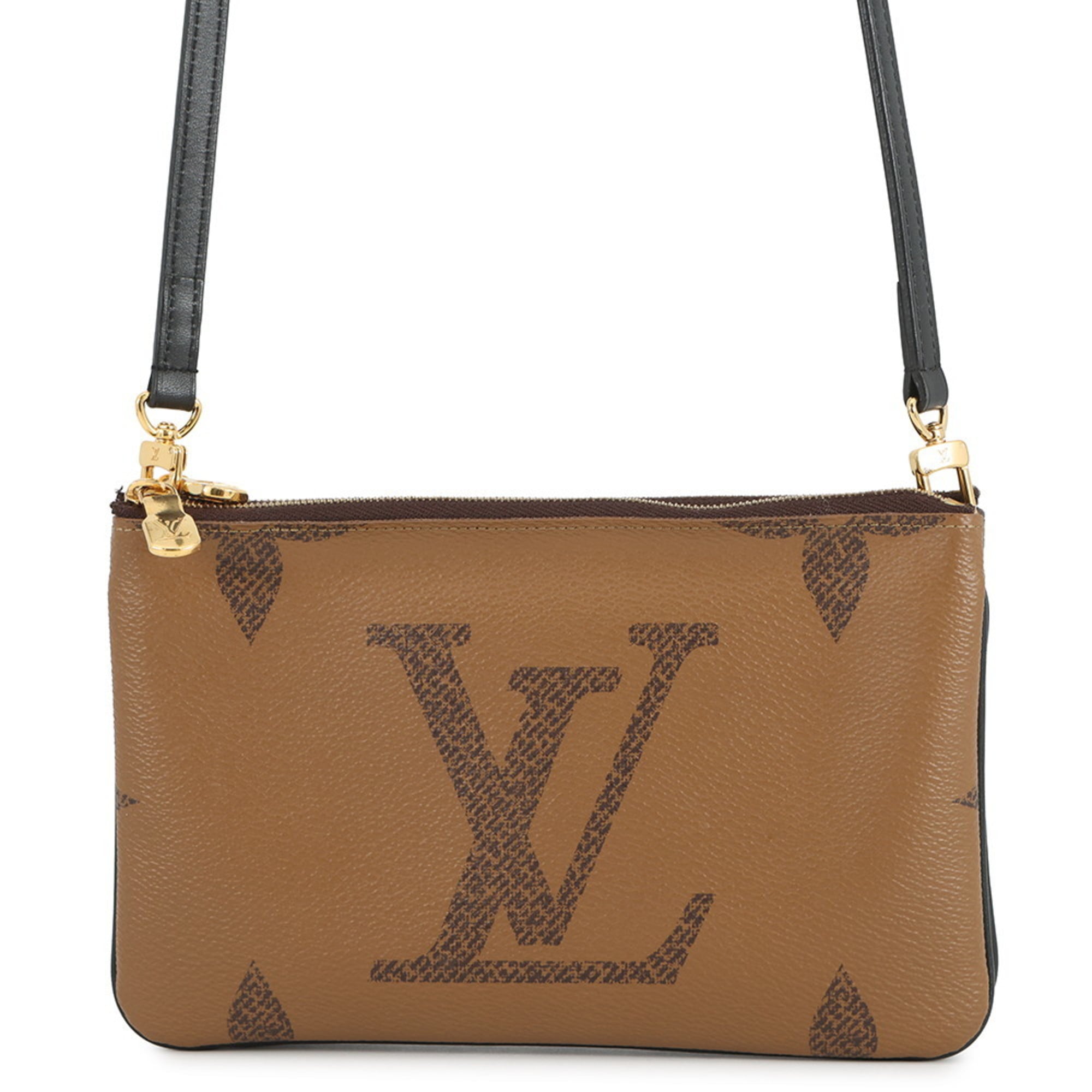 Louis Vuitton Noir Monogram Pochette Shoulder Bag