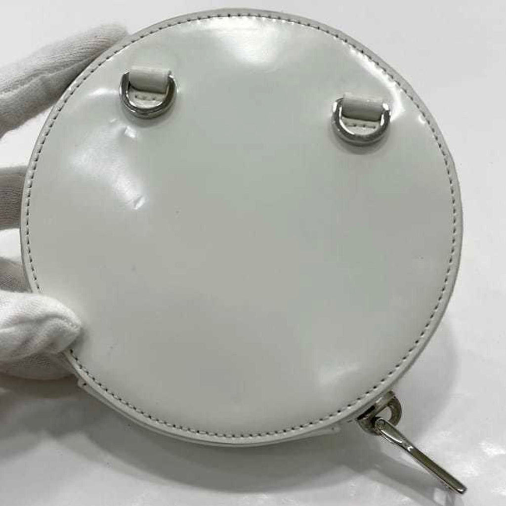 Prada White Leather Pochette Shoulder Bag