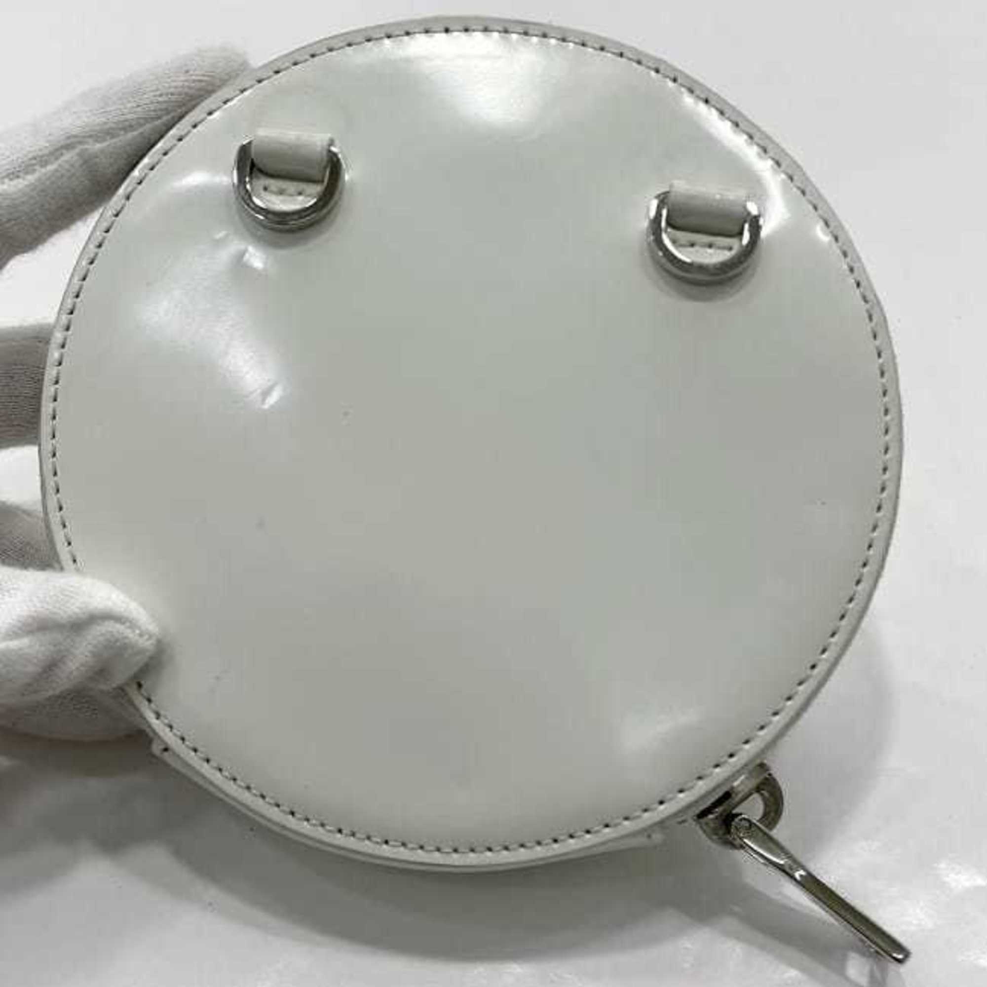 Prada White Leather Pochette Shoulder Bag
