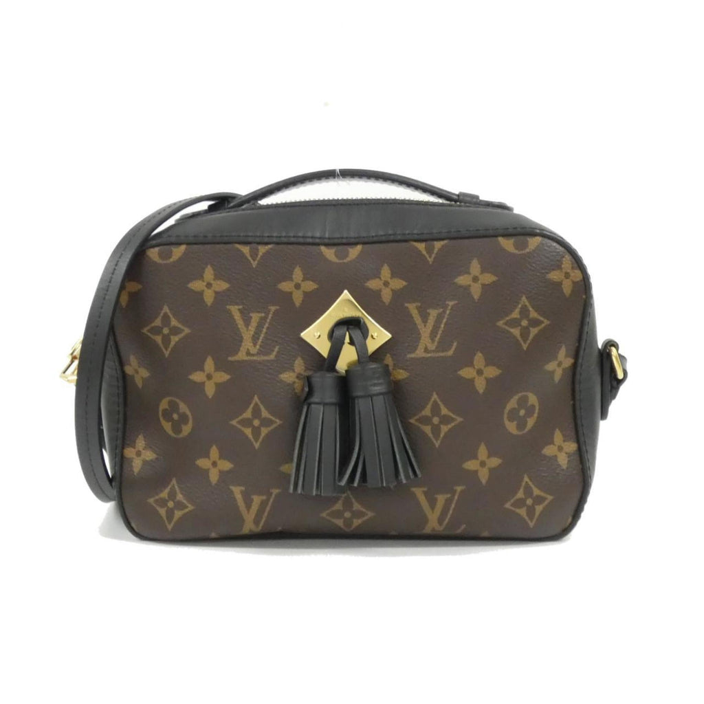 Louis Vuitton Black Marron Coated Canvas Leather Shoulder Bag