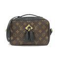 Louis Vuitton Black Marron Coated Canvas Leather Shoulder Bag