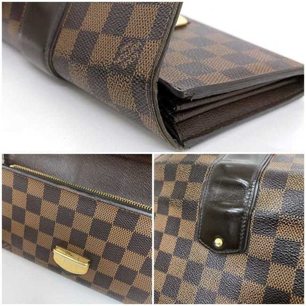 Louis Vuitton Damier Brown Damier Canvas Ebene Damier Canvas Long Wallet