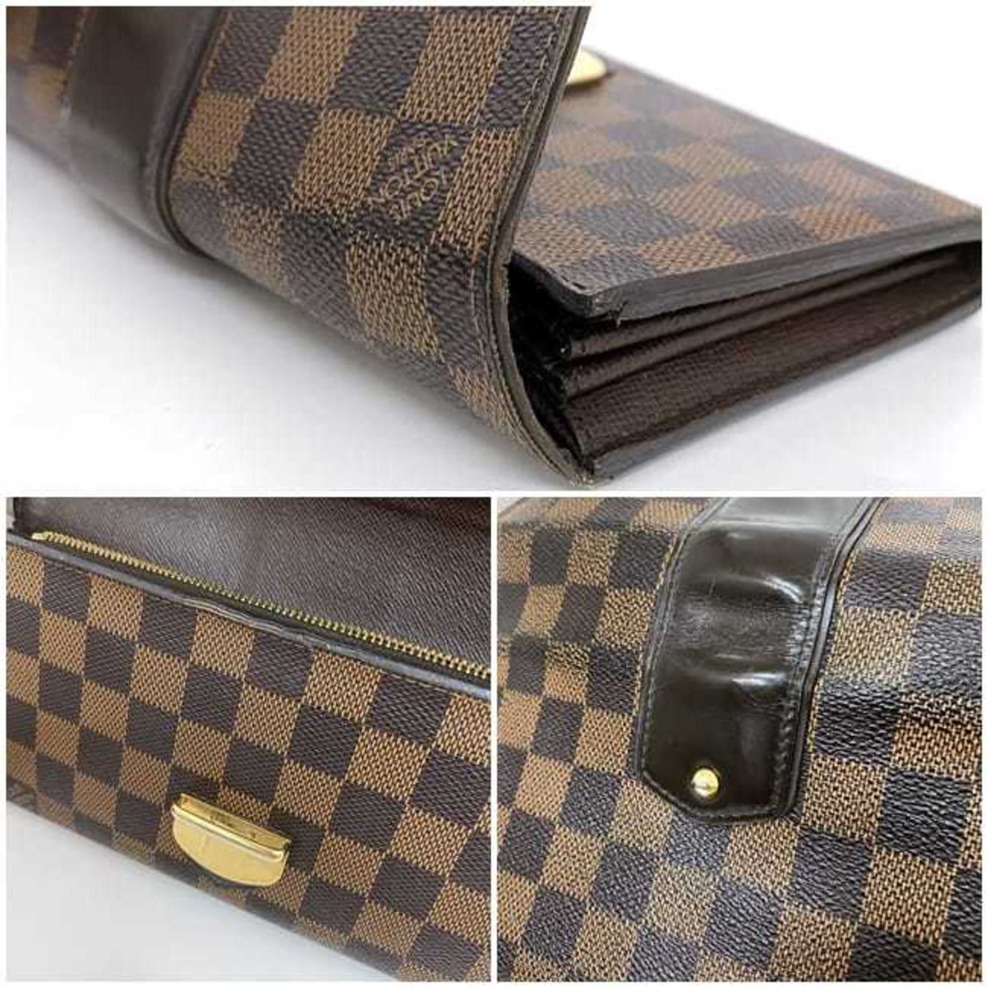 Louis Vuitton Damier Brown Damier Canvas Ebene Damier Canvas Long Wallet