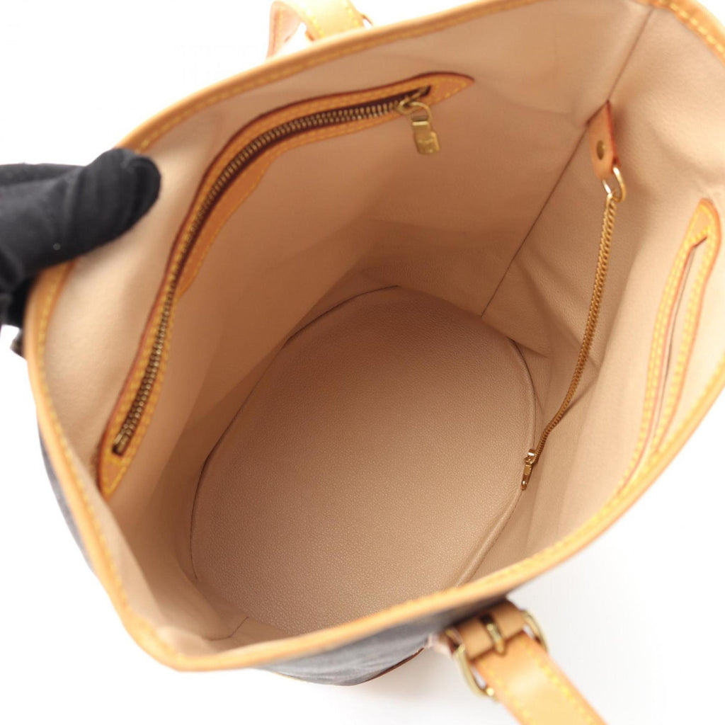 Louis Vuitton Brown Coated Canvas Leather Shoulder Bag