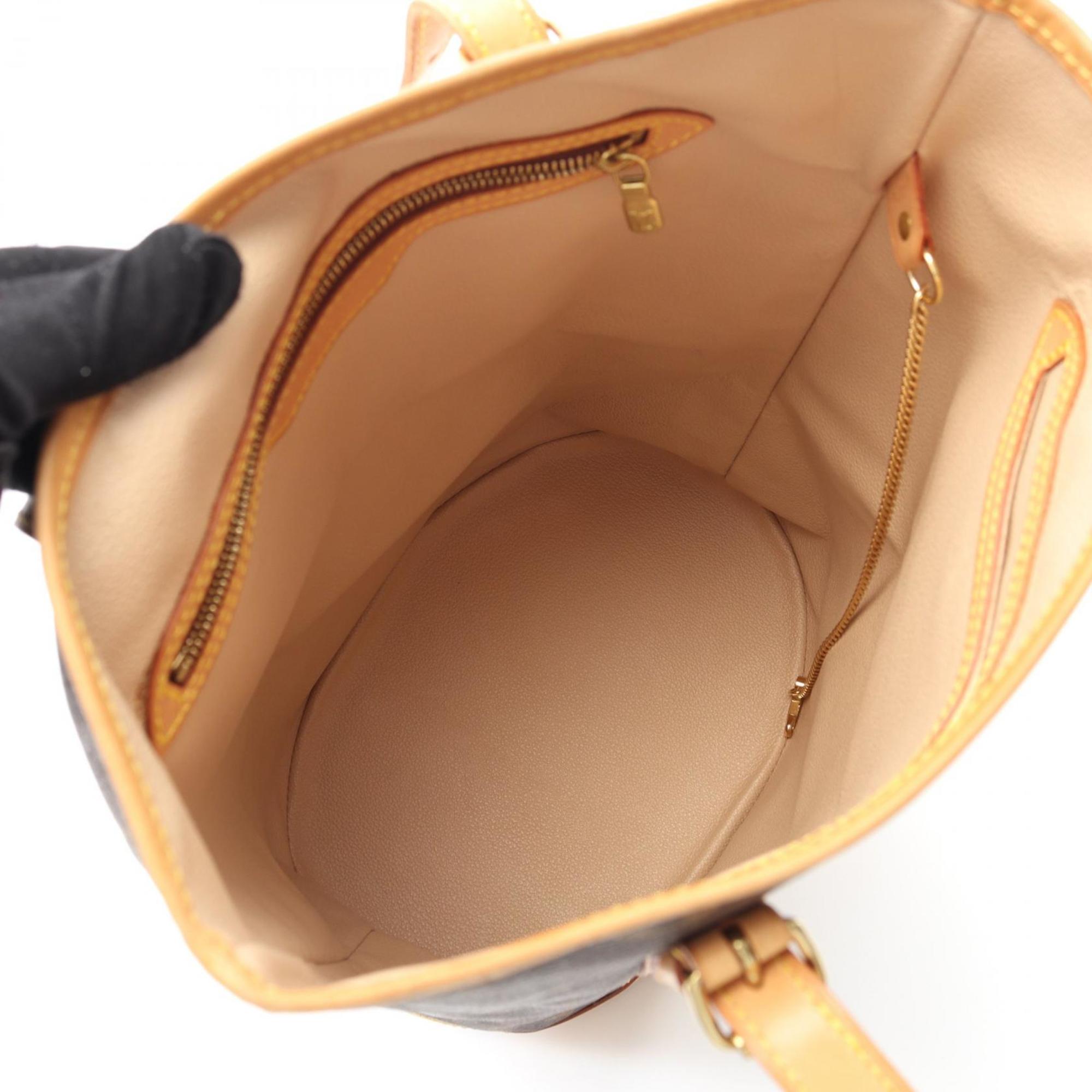 Louis Vuitton Brown Coated Canvas Leather Shoulder Bag