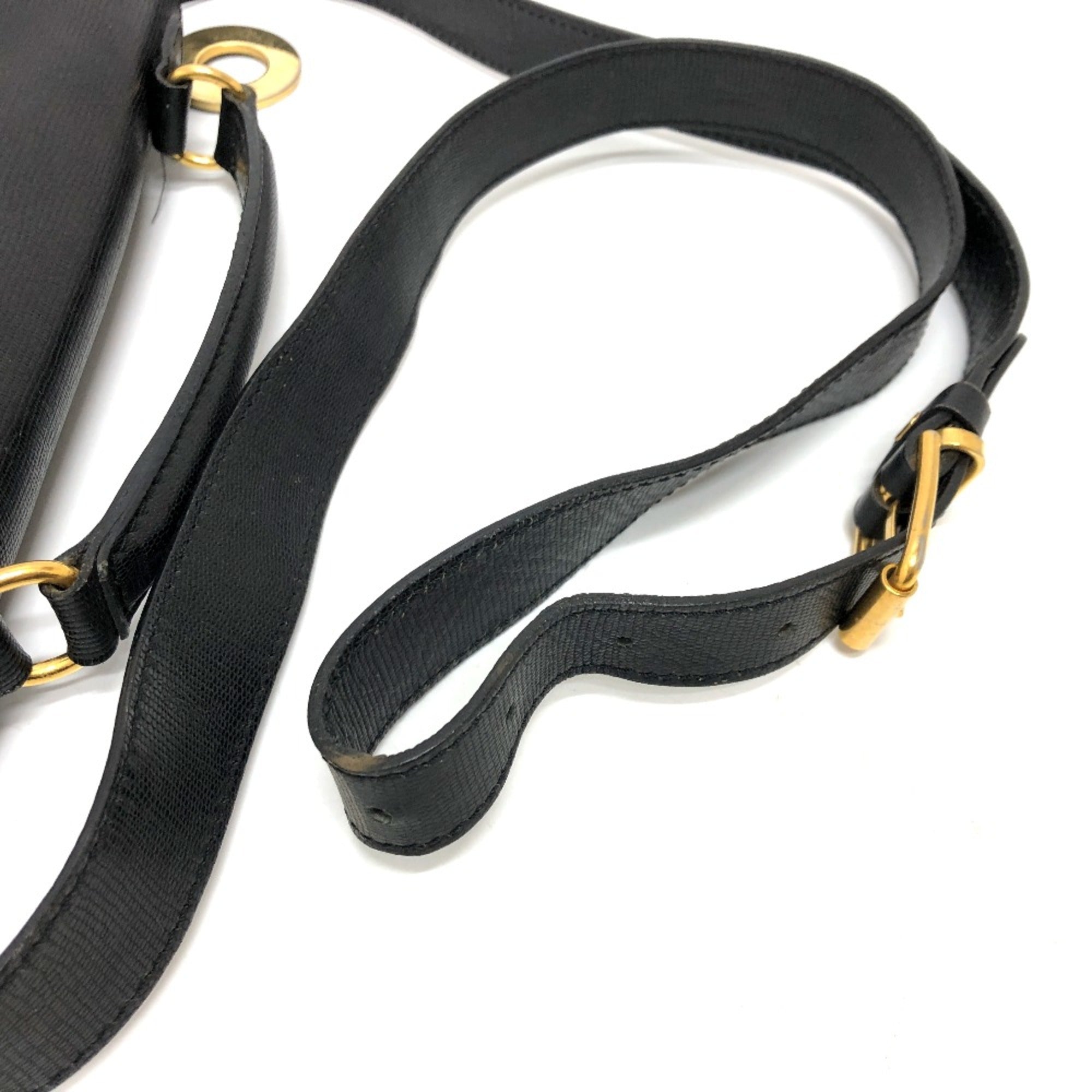Celine Black Leather Shoulder Bag
