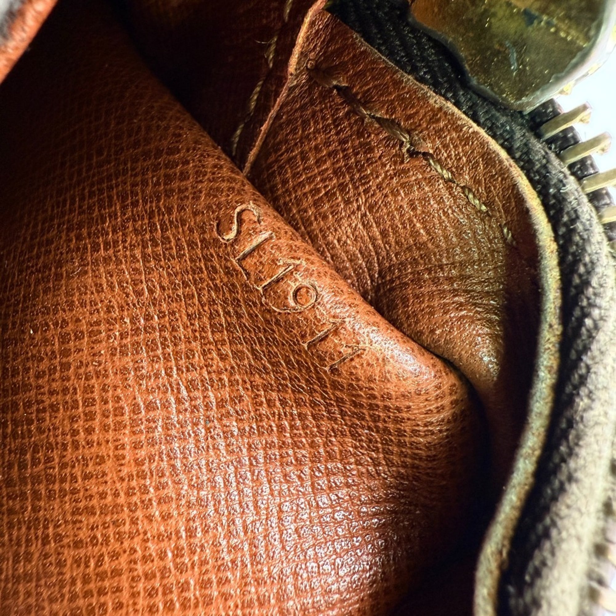 Louis Vuitton Brown Leather Clutch Bag