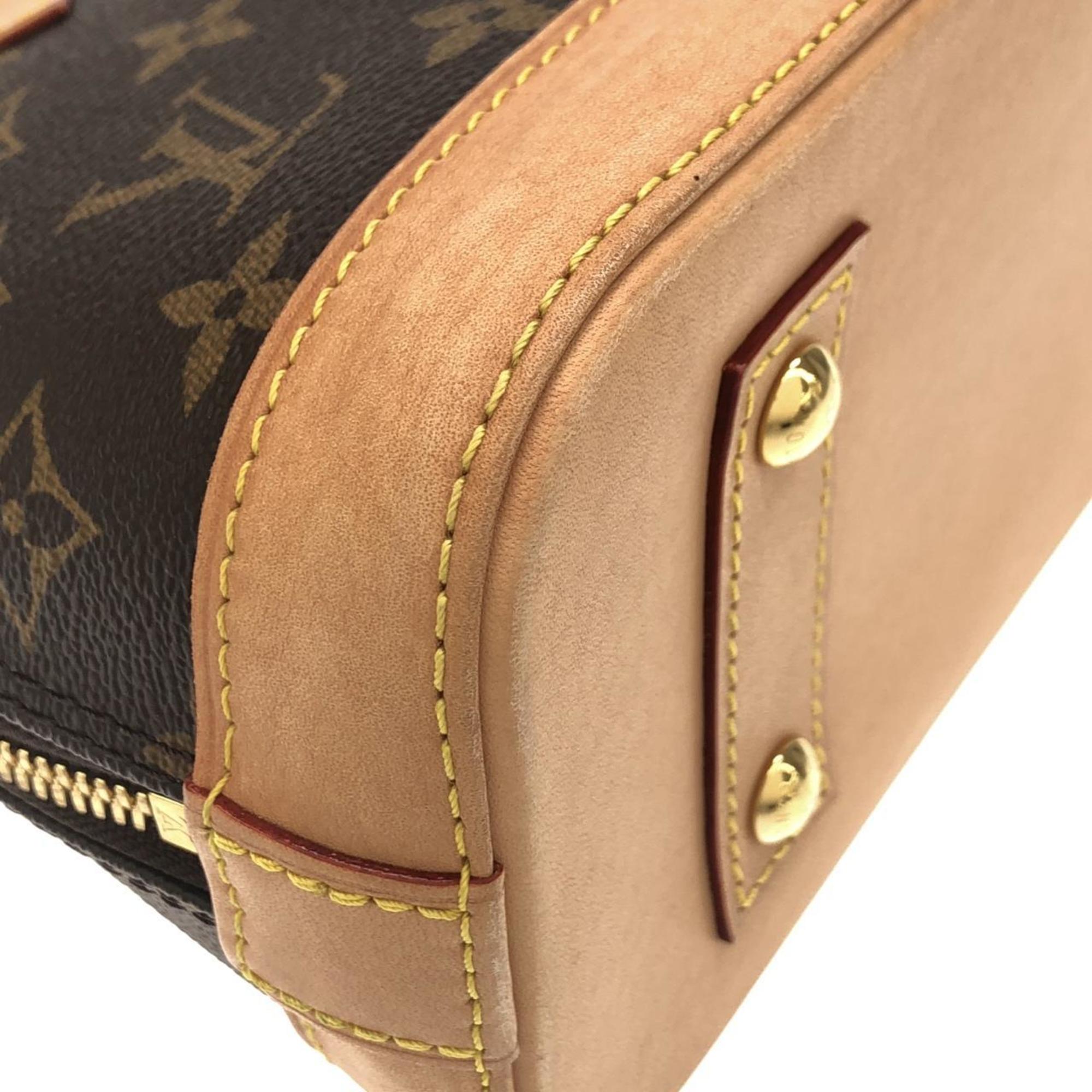 Louis Vuitton Marron Coated Canvas Handbag