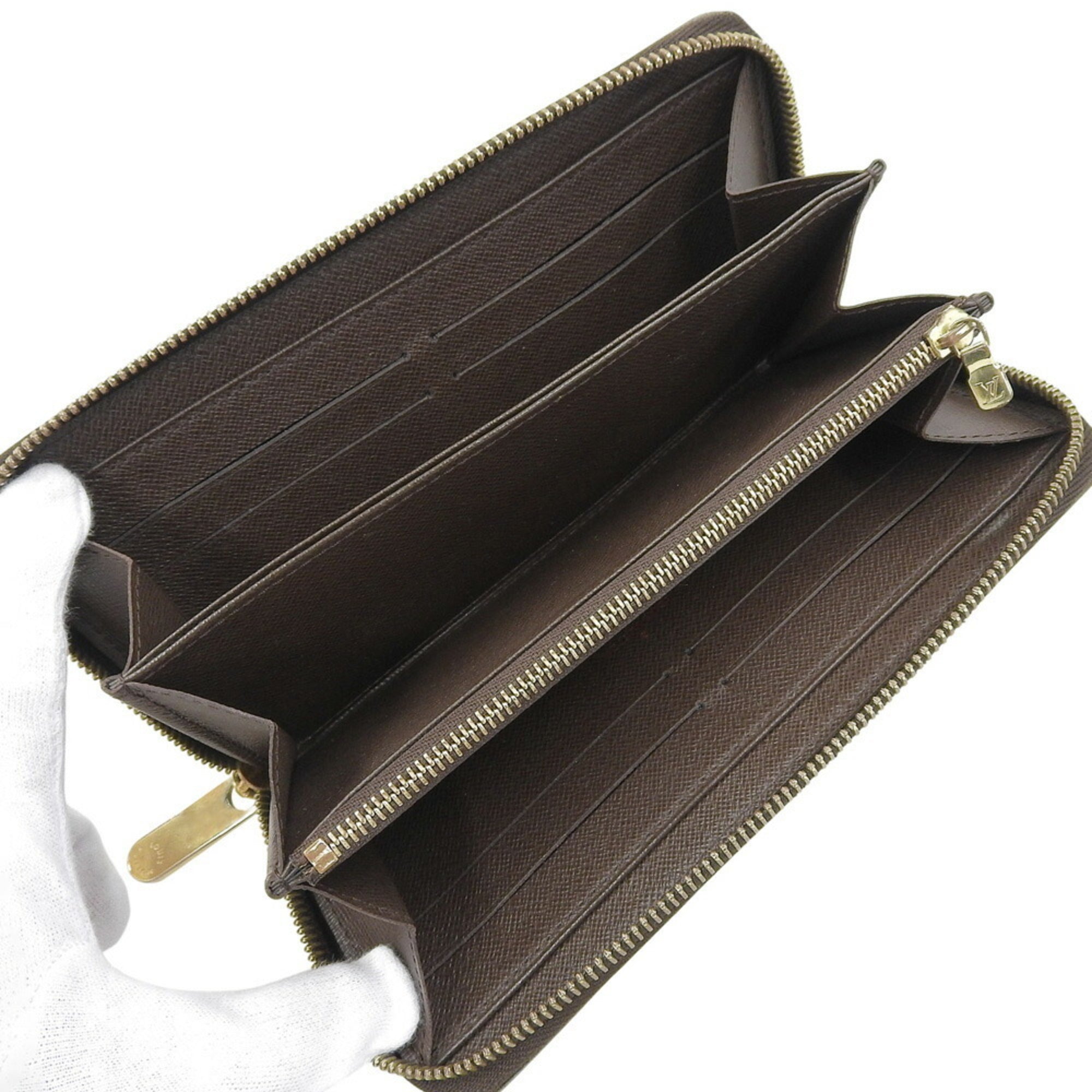 Louis Vuitton Damier Canvas Ebene Pvc Long Wallet