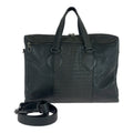 Bottega Veneta Black Leather Briefcase Shoulder Bag