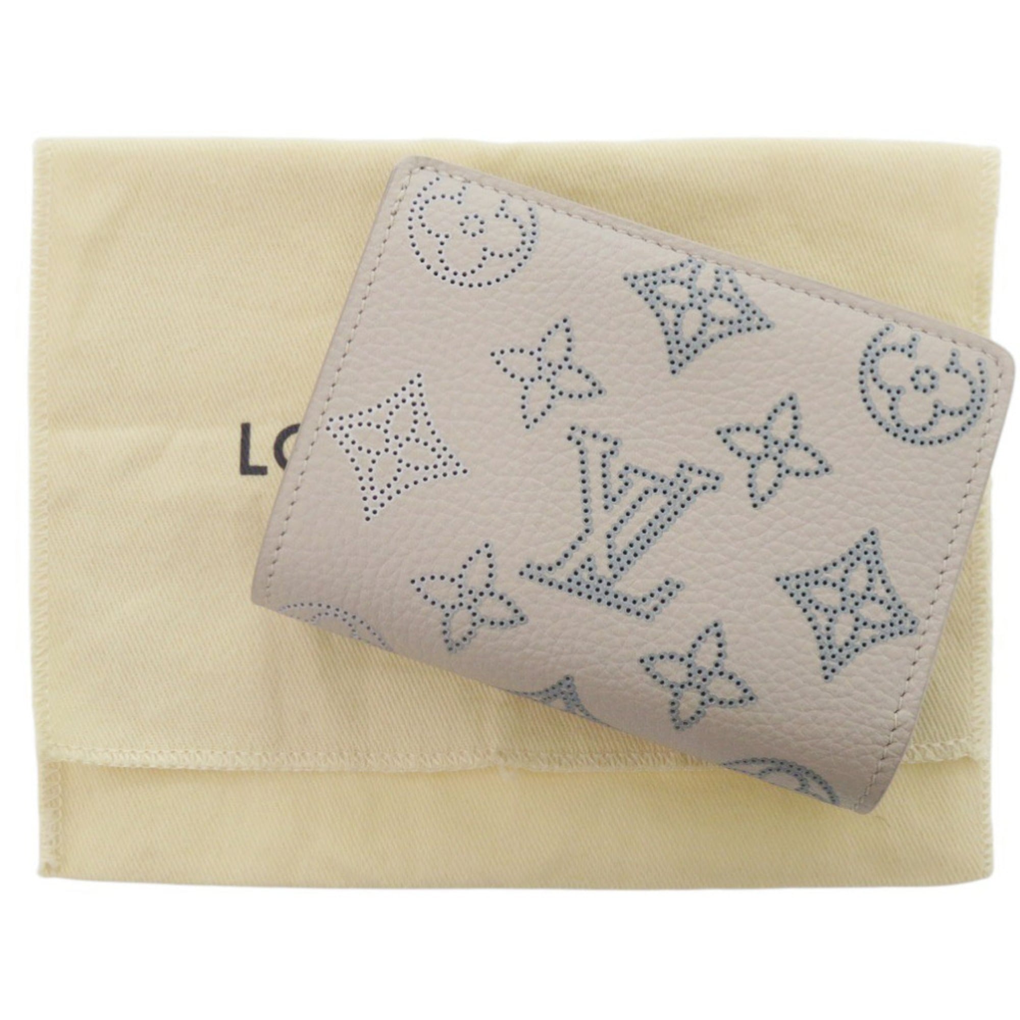 Louis Vuitton Blue Pink Mahina Leather Wallet