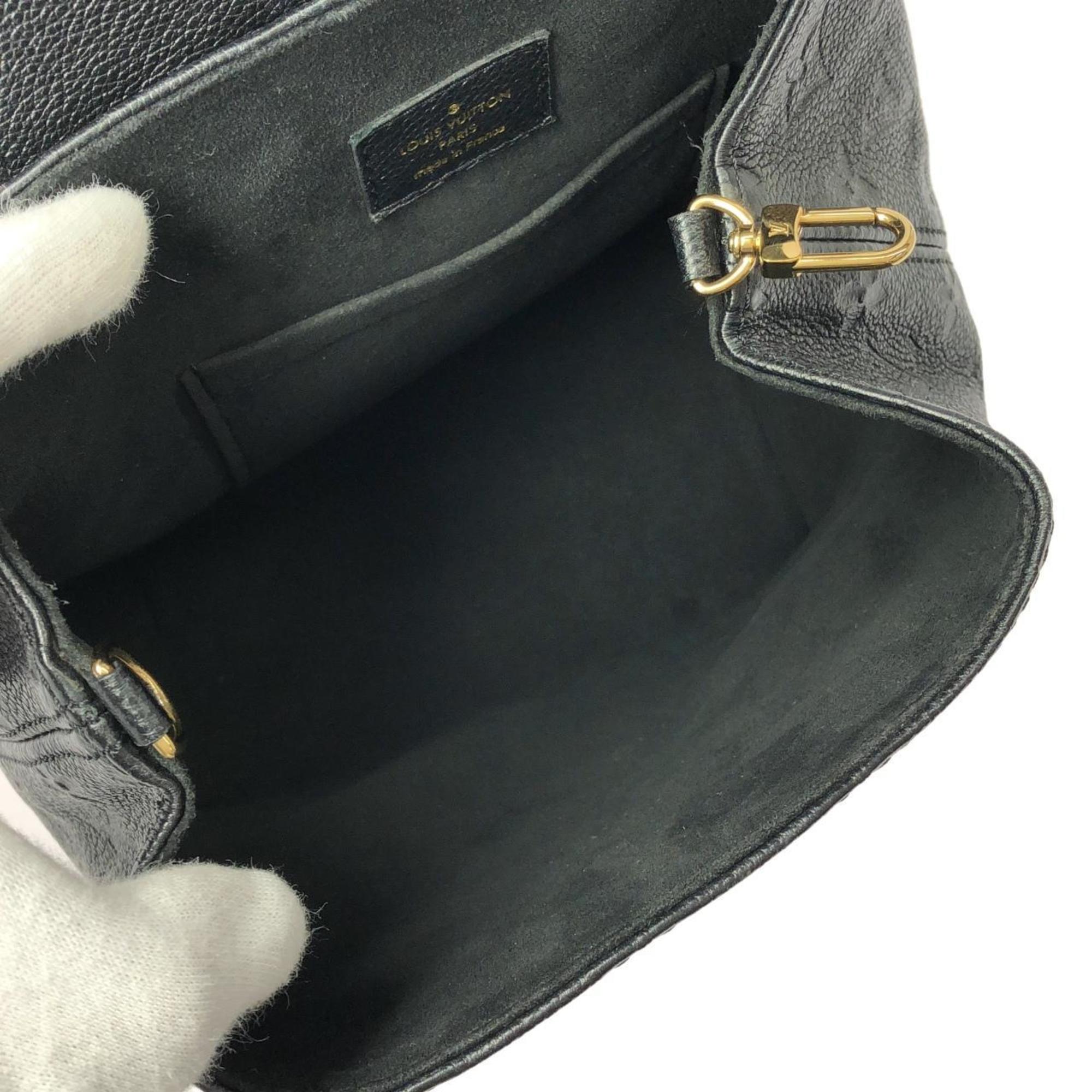 Louis Vuitton Black Leather Backpack