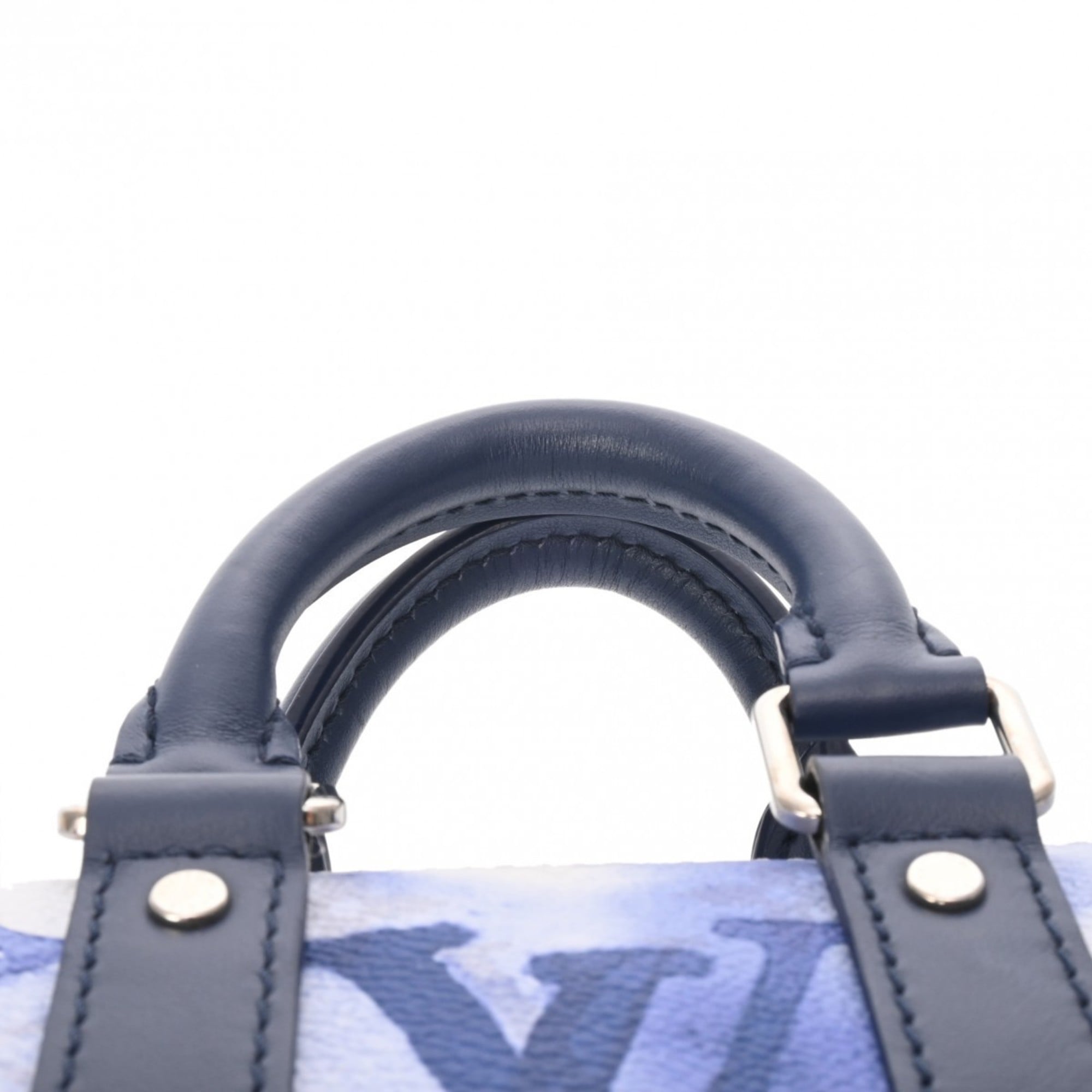 Louis Vuitton Blue White Monogram Canvas Handbag