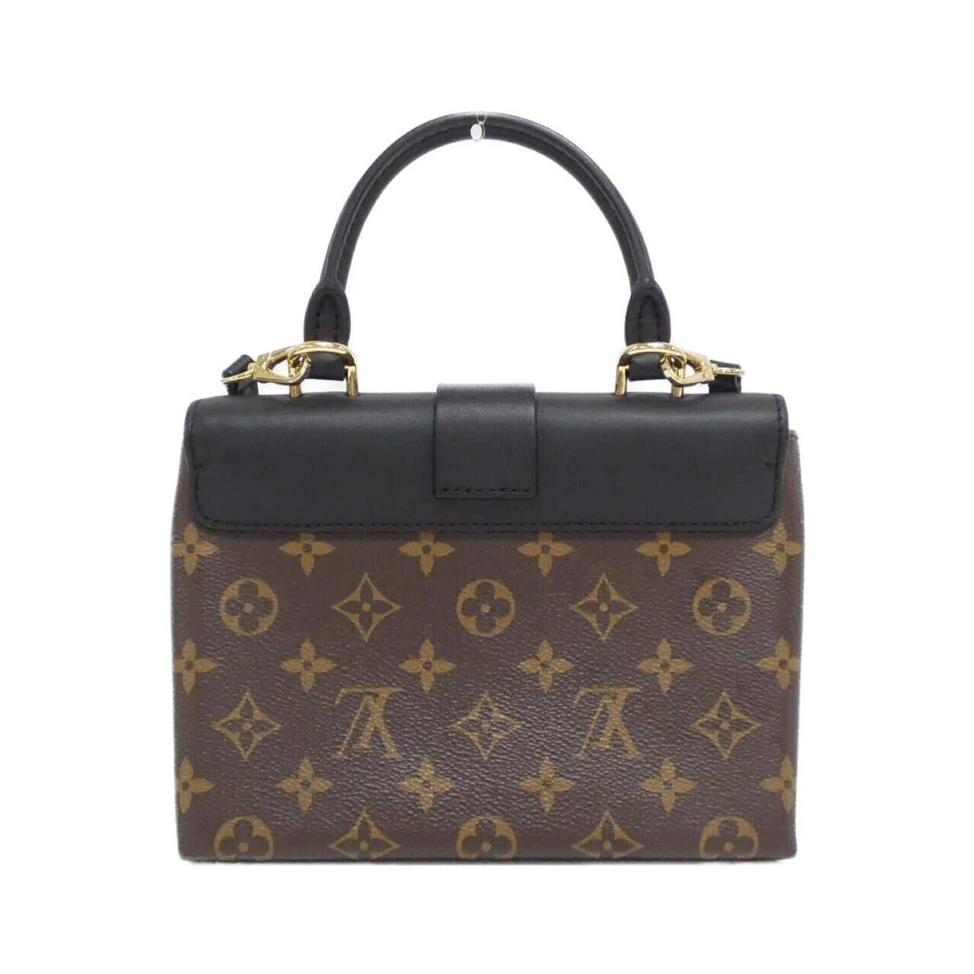 Louis Vuitton Black Marron Coated Canvas Leather Handbag