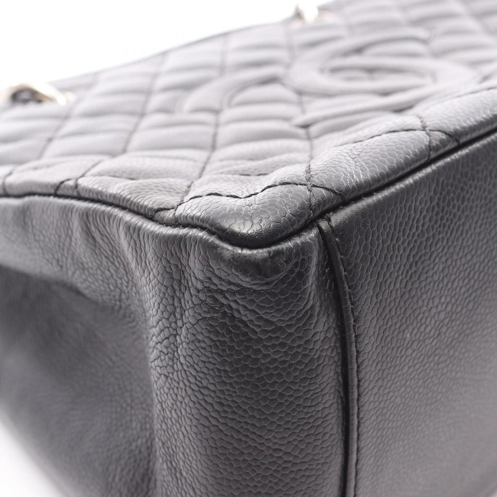 Chanel Black Grained Calfskin Handbag Tote Bag