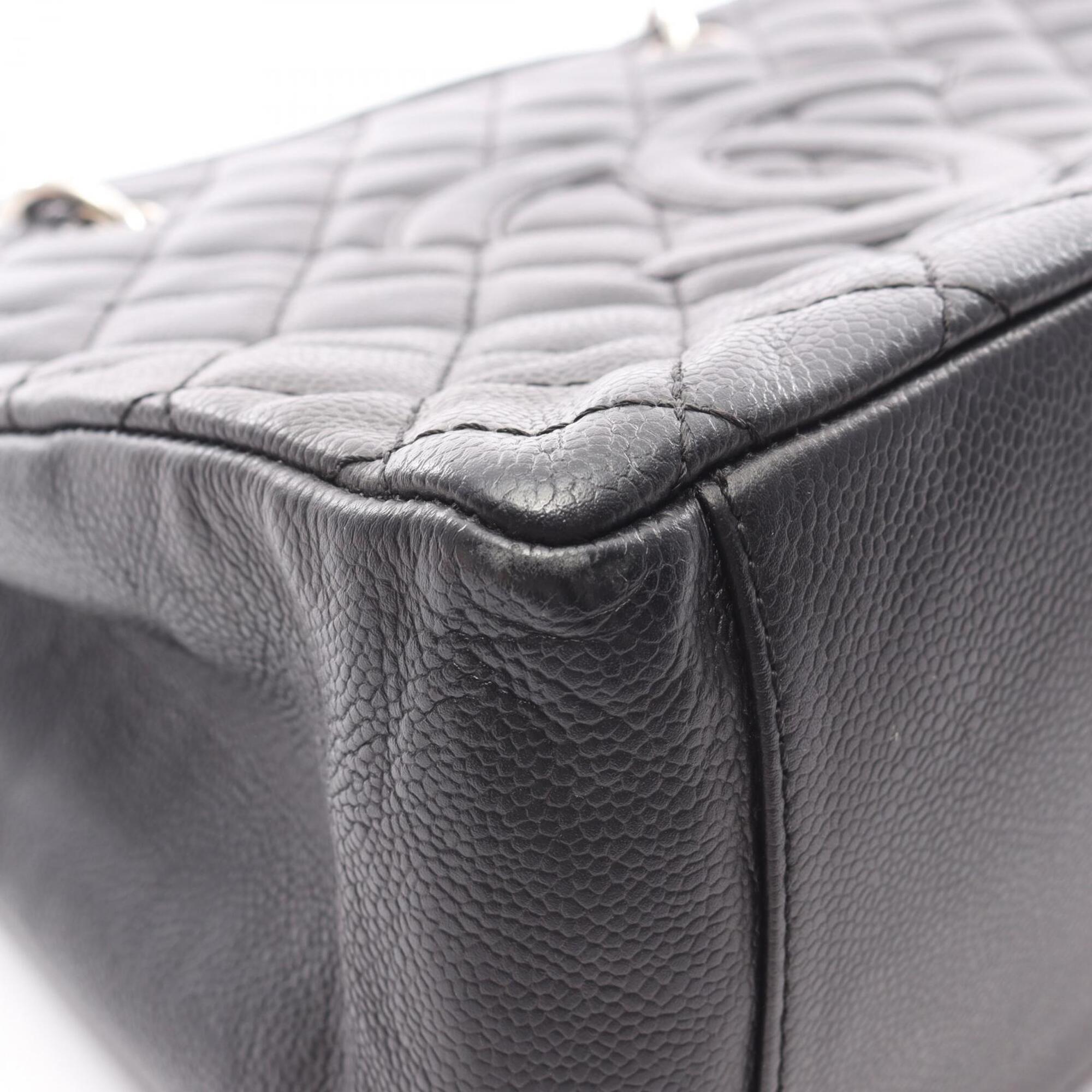 Chanel Black Grained Calfskin Handbag Tote Bag