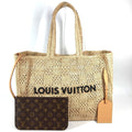 Louis Vuitton Natural Raffia Leather Handbag Shoulder Bag Tote Bag
