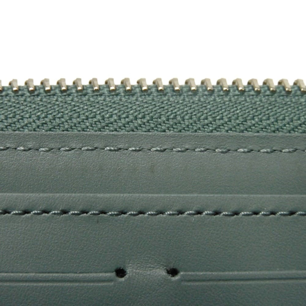 Louis Vuitton Green Leather Long Wallet