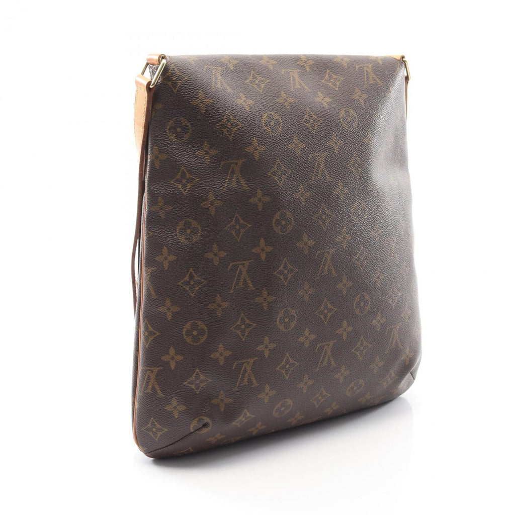 Louis Vuitton Brown Coated Canvas Leather Shoulder Bag