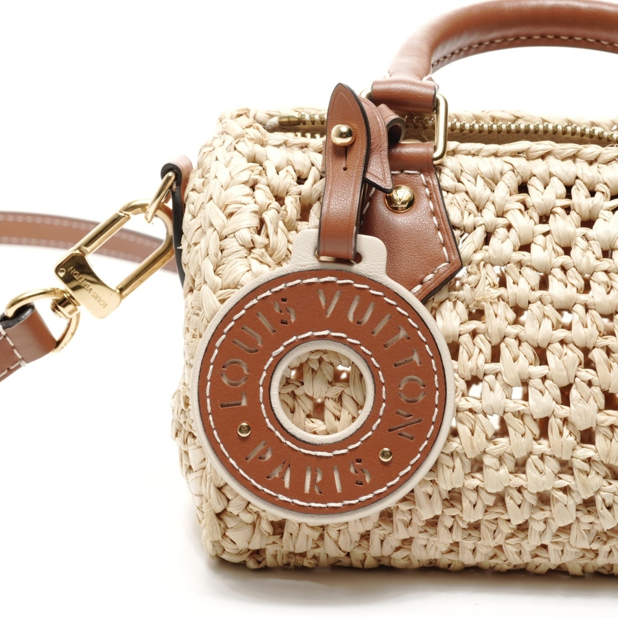 Louis Vuitton Beige Raffia Shoulder Bag