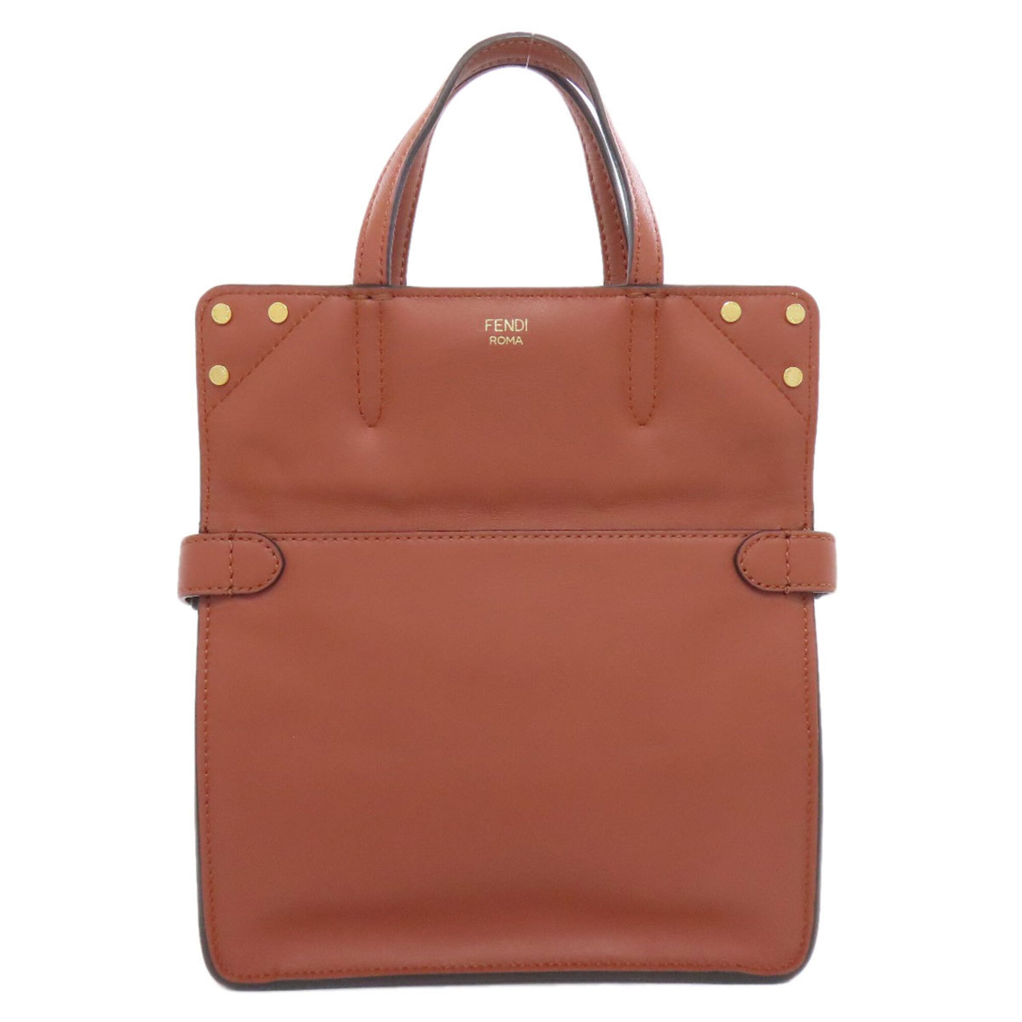 Fendi Brown Leather Shoulder Bag