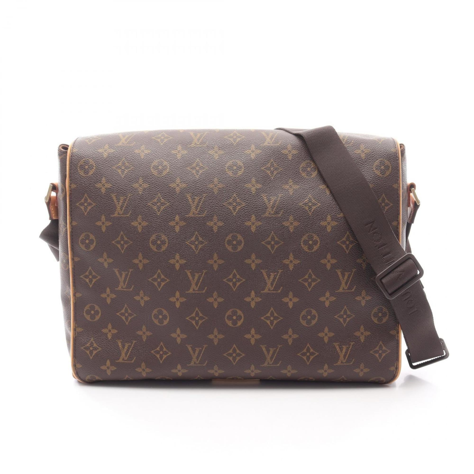 Louis Vuitton Brown Coated Canvas Leather Shoulder Bag