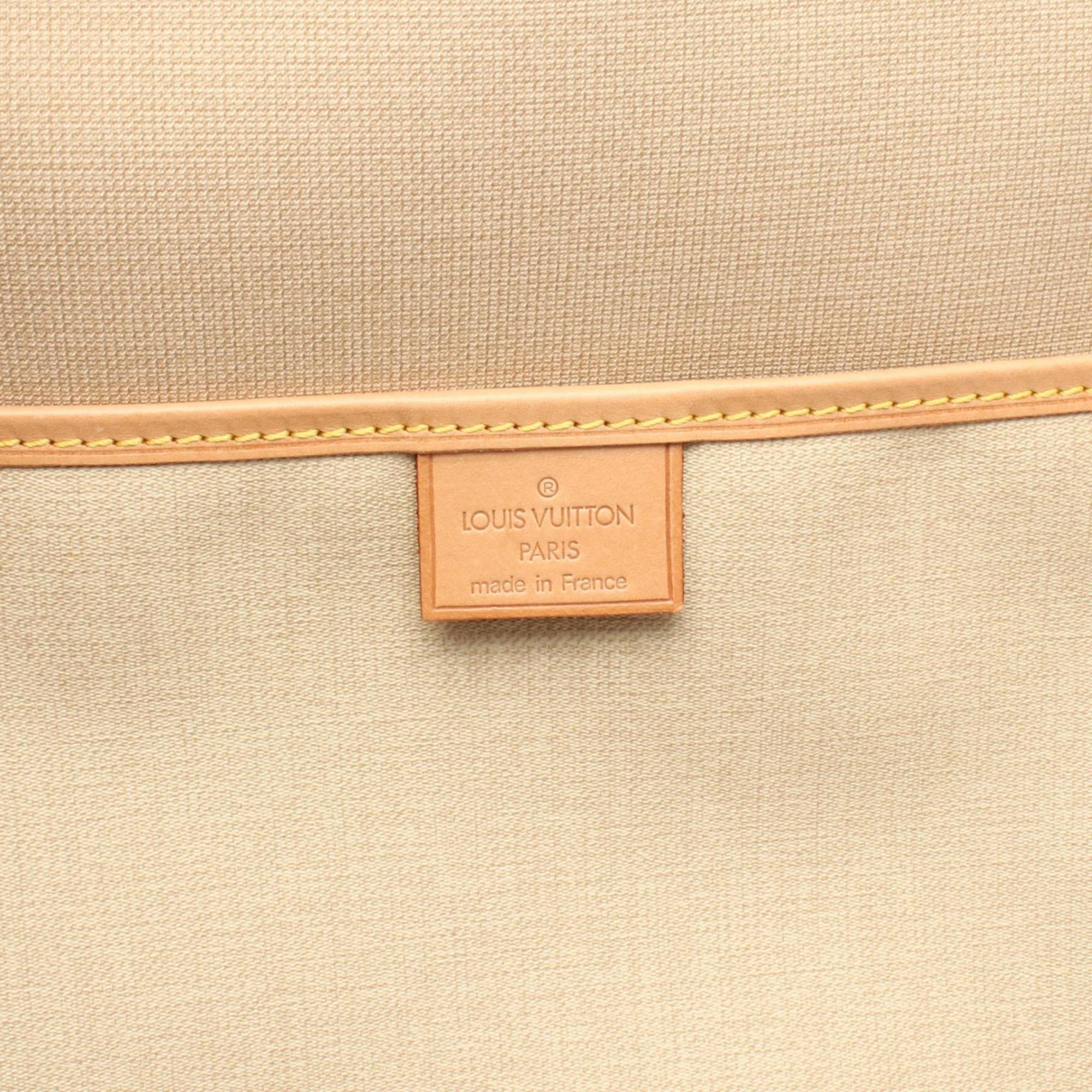 Louis Vuitton Monogram Brown Coated Canvas Leather Handbag