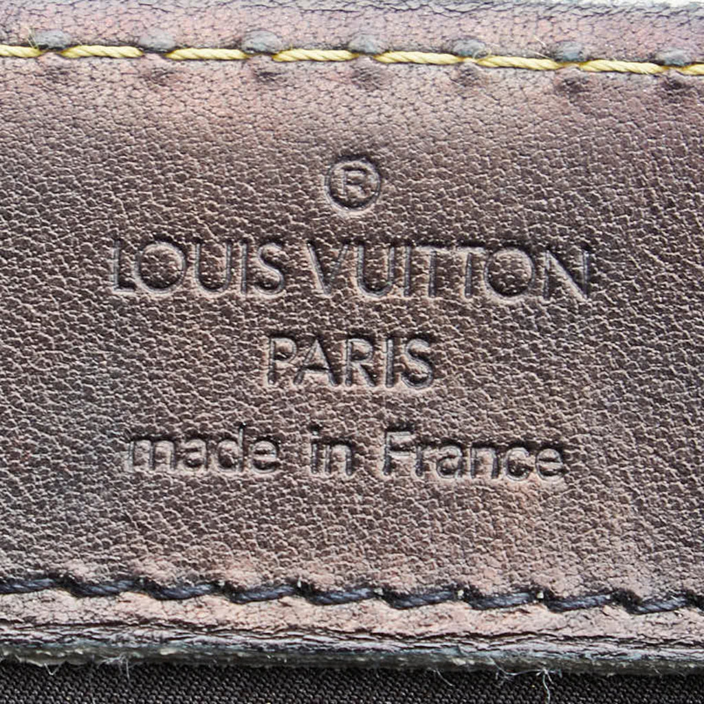Louis Vuitton Black Noir Leather Handbag Tote Bag