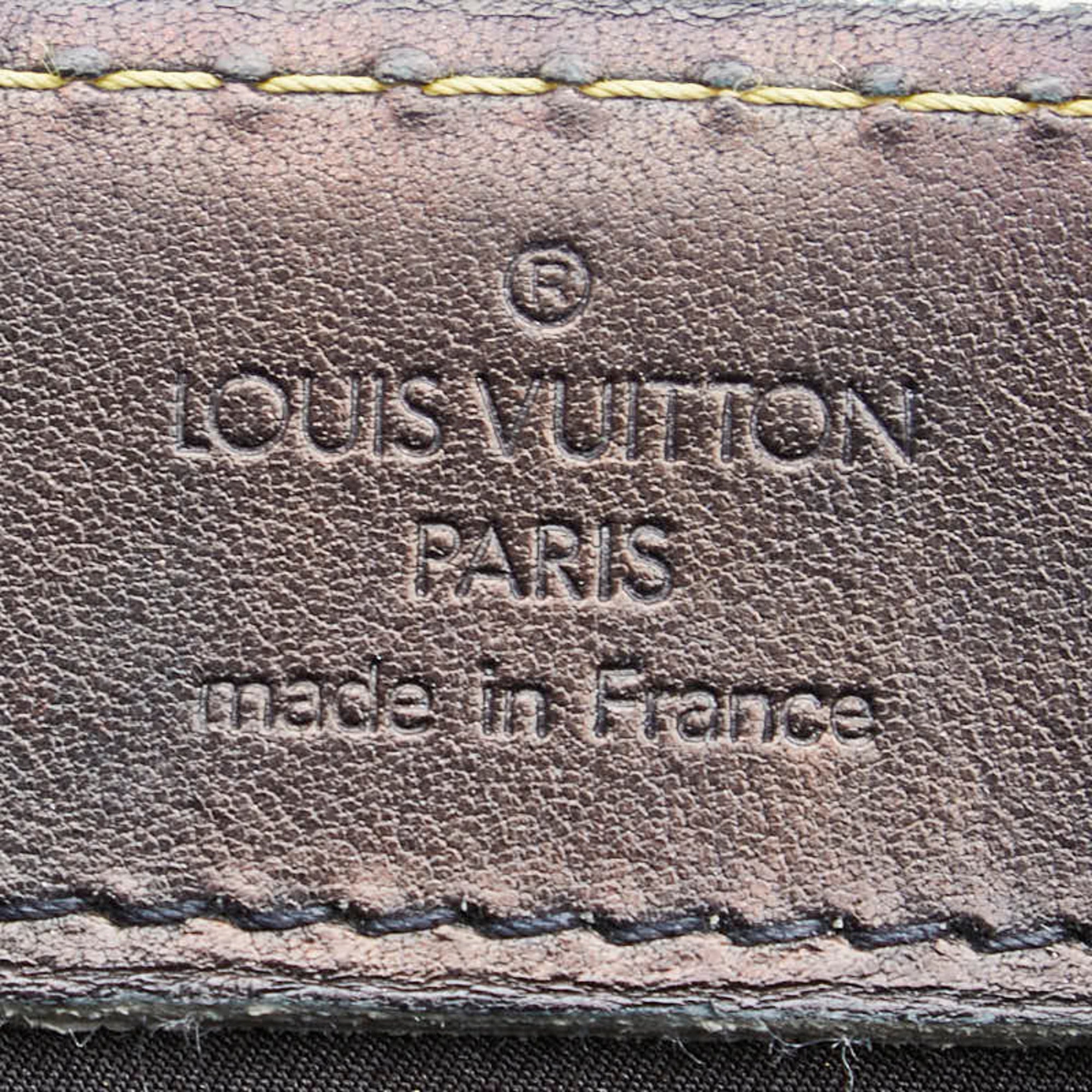 Louis Vuitton Black Noir Leather Handbag Tote Bag