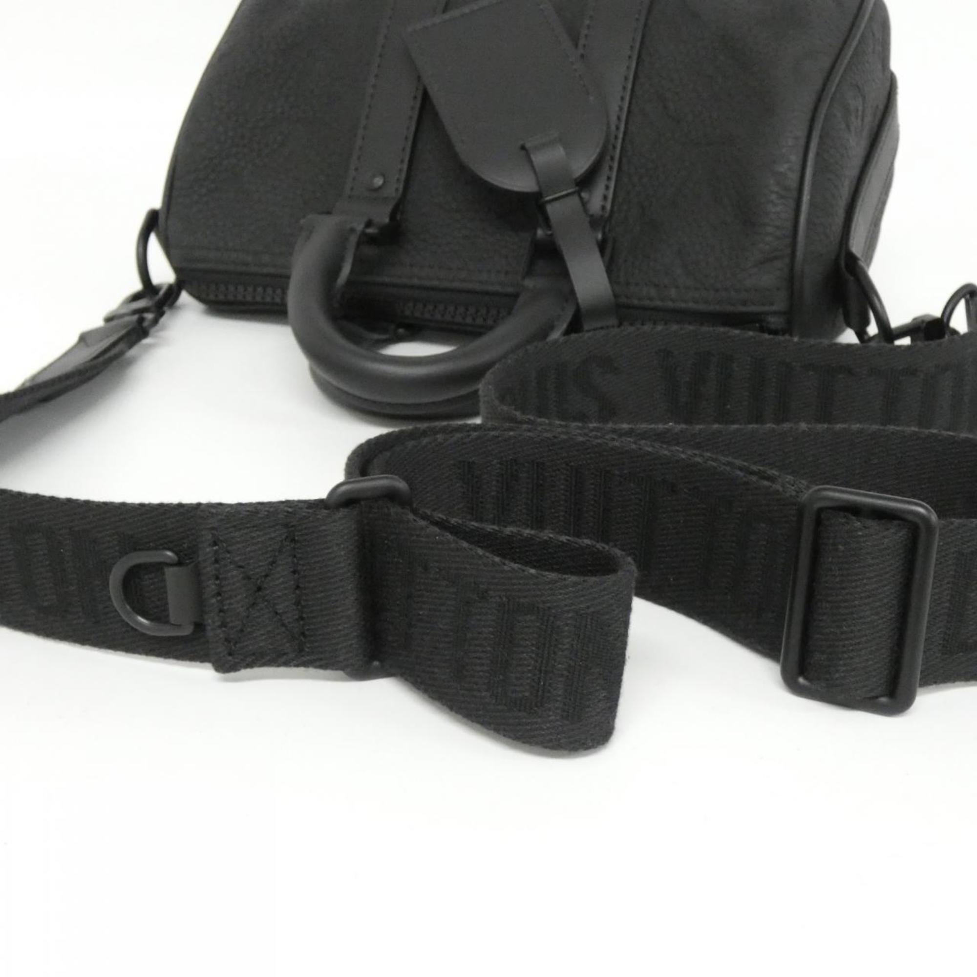 Louis Vuitton Black Leather Boston Bag