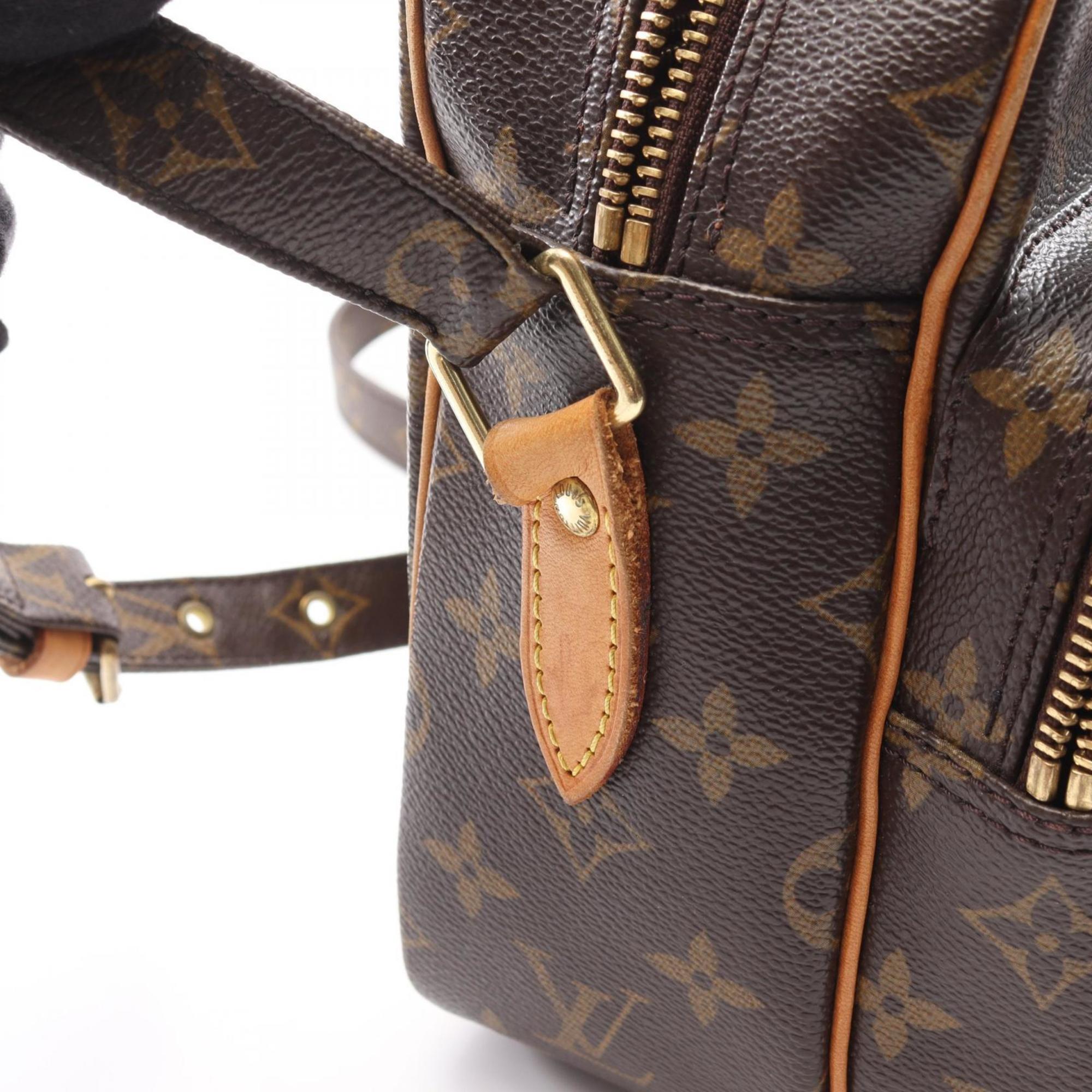 Louis Vuitton Brown Monogram Coated Canvas Leather Shoulder Bag