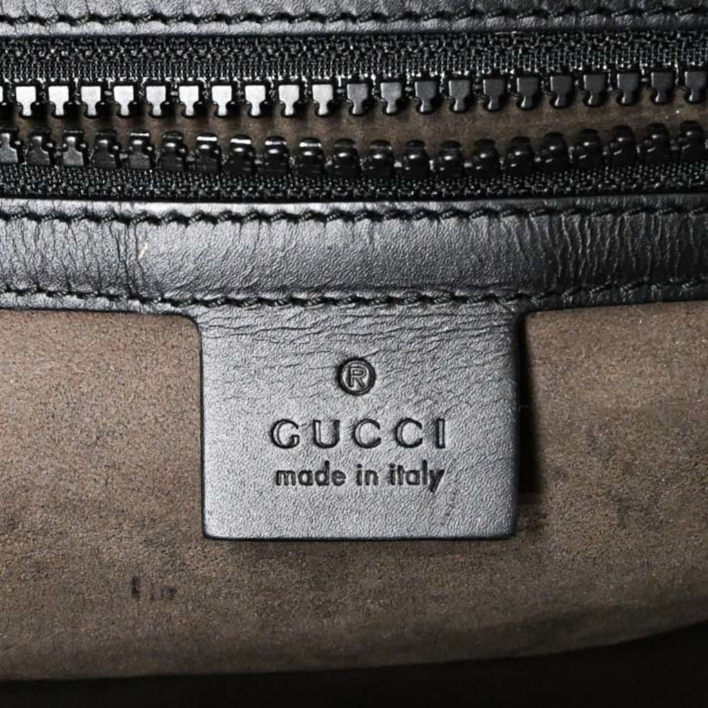 Gucci Beige Black Gg Supreme Leather Backpack (Pre-Owned)