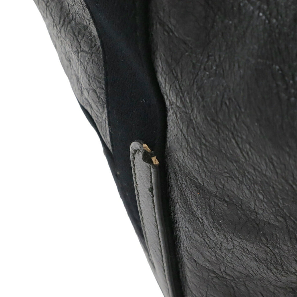 Balenciaga Black Leather Handbag Tote