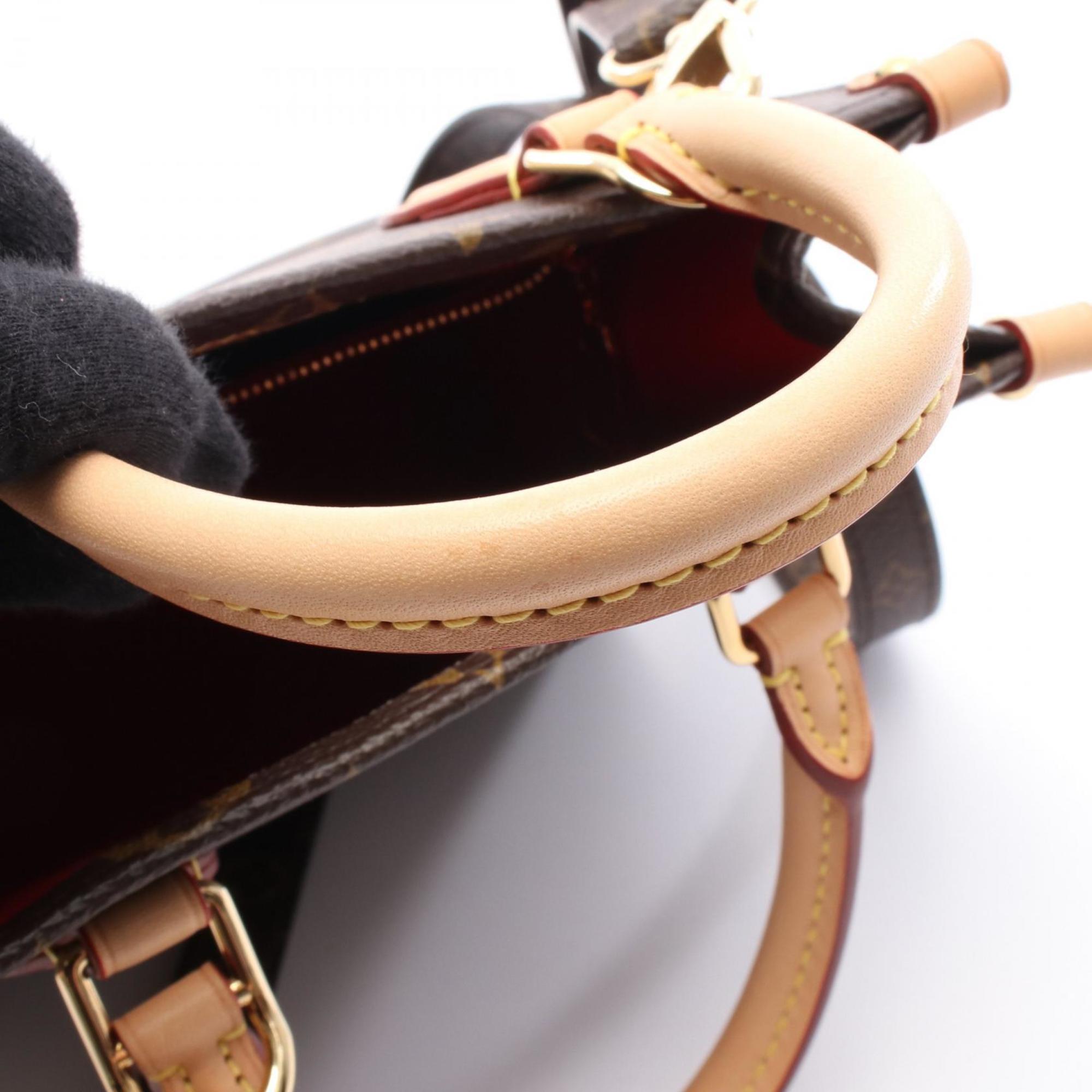 Louis Vuitton Brown Coated Canvas Leather Handbag