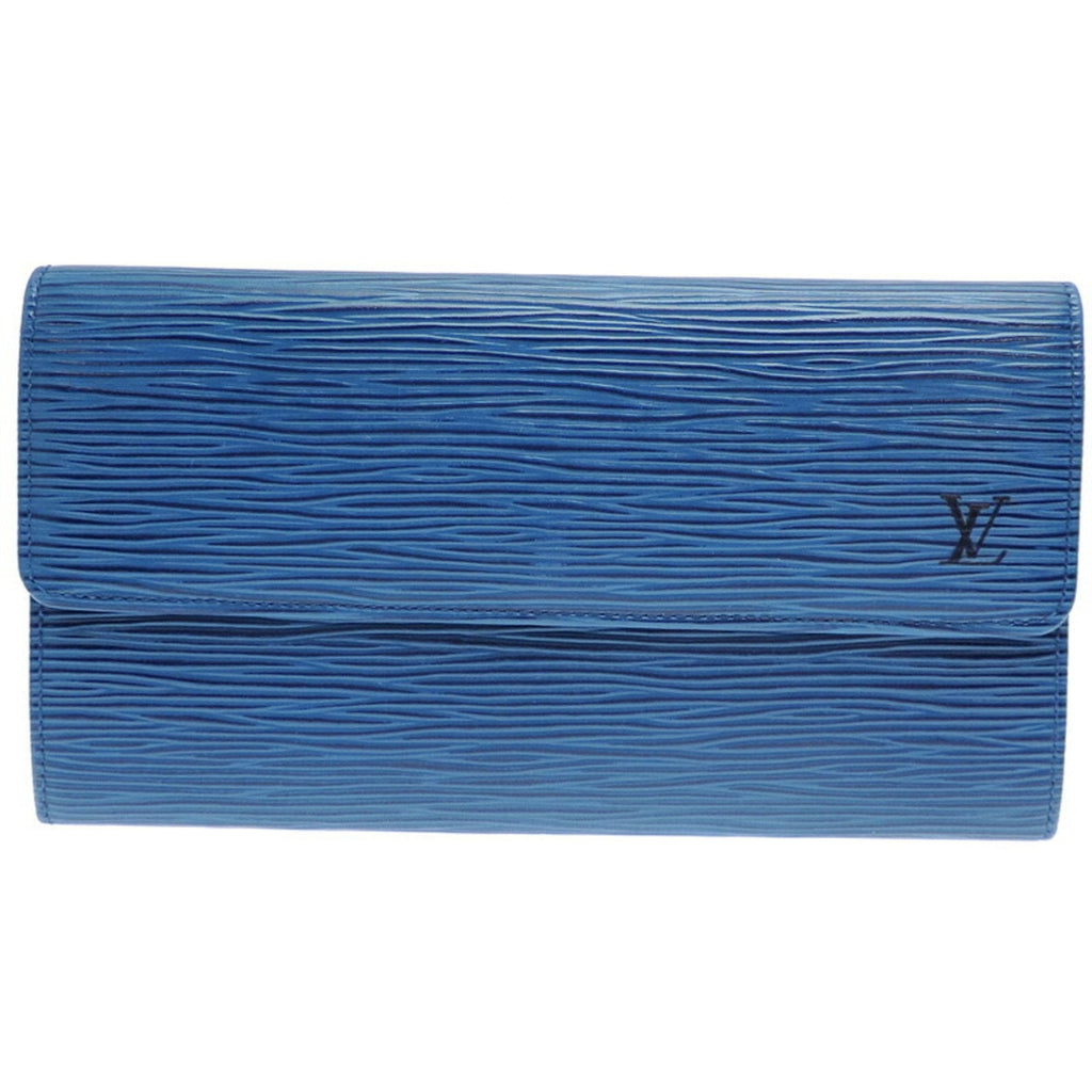 Louis Vuitton Blue Toledo Blue Epi Leather Long Wallet